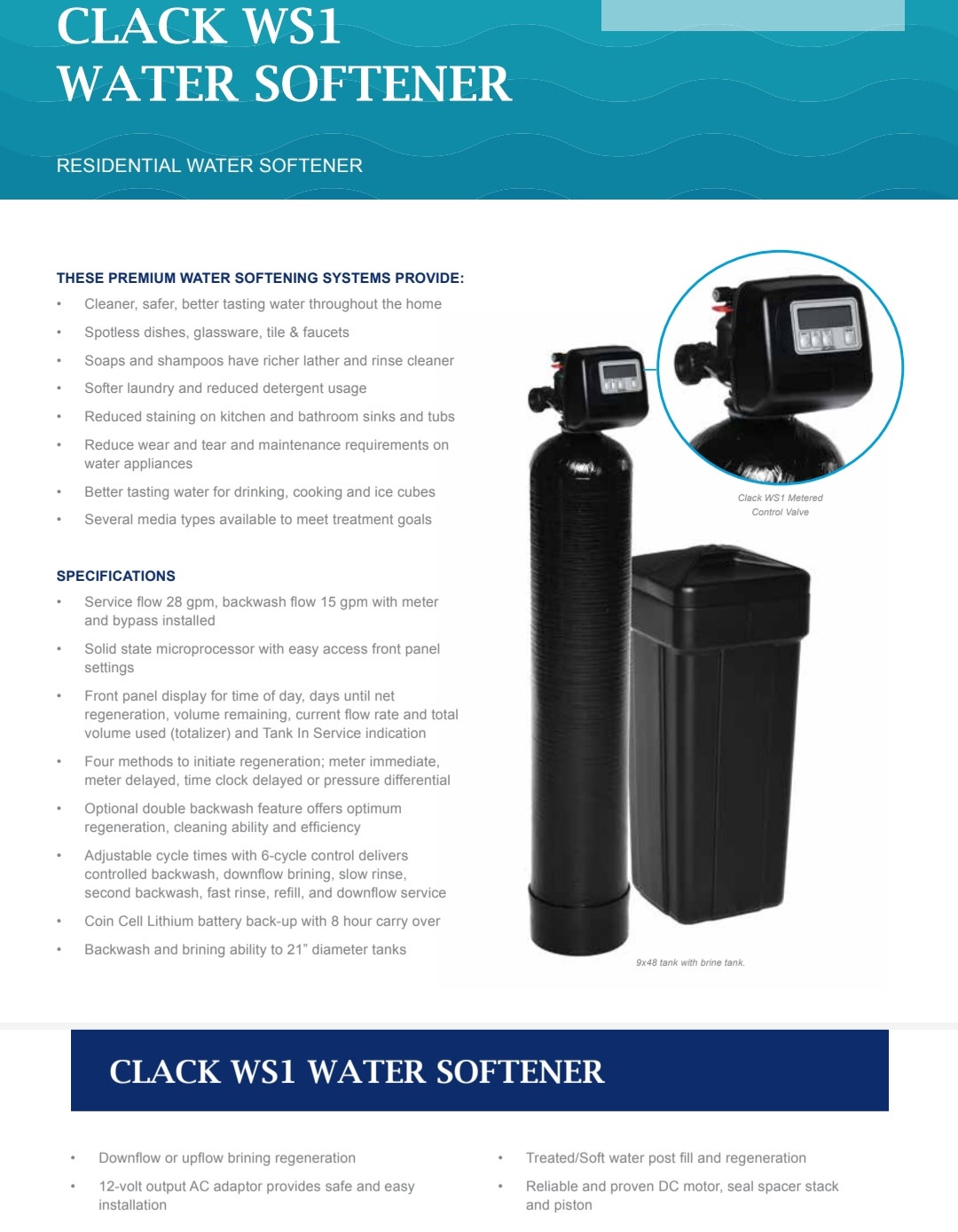 Clack WS1 Water Softener